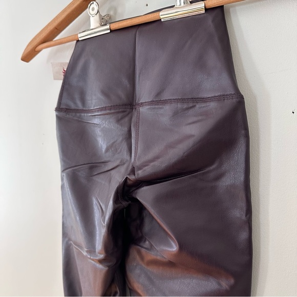 Faux Brown Leather Leggings - Picture 9 of 12